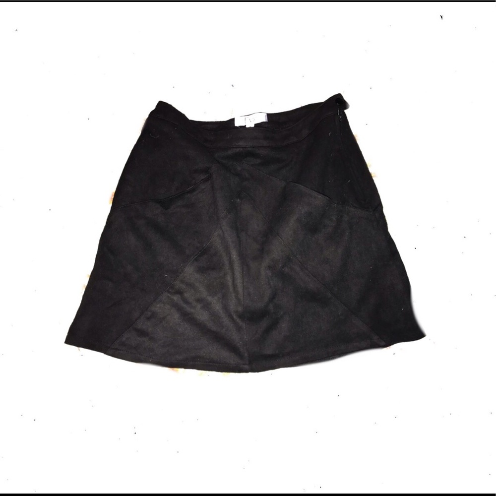 faux suede skirt